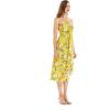 imageHawaii Hangover Womens Hawaiian Luau Halter Floral Print Dress in Pineapple GardenGarden Poppy Yellow