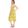 imageHawaii Hangover Womens Hawaiian Luau Halter Floral Print Dress in Pineapple GardenGarden Poppy Yellow