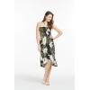 imageHawaii Hangover Womens Hawaiian Luau Halter Floral Print Dress in Wispy CereusWispy Cereus Black