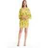 imageWomen Open Front Lightweight Kimono Tops in HibiscusGarden Poppy Yellow