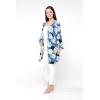 imageWomen Open Front Lightweight Kimono Tops in Pacific PalmPacific Palm Navy