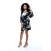imageWomen Open Front Lightweight Kimono Tops in Pineapple GardenPineapple Garden Black