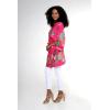 imageWomen Open Front Lightweight Kimono Tops in Pretty TropicalPretty Tropical Hot Pink