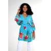 imageWomen Open Front Lightweight Kimono Tops in Pretty TropicalPretty Tropical Turquoise