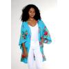imageWomen Open Front Lightweight Kimono Tops in Pretty TropicalPretty Tropical Turquoise