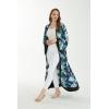 imageWomen Open Front Lightweight Maxi Kimono Dress in Orchid BreezeOrchid Breeze Navy