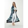 imageWomen Open Front Lightweight Maxi Kimono Dress in Orchid BreezeOrchid Breeze Navy