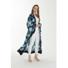 imageWomen Open Front Lightweight Maxi Kimono Dress in Orchid BreezeOrchid Breeze Navy