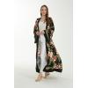 imageWomen Open Front Lightweight Maxi Kimono Dress in RefelsiaRafelsia Black