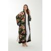 imageWomen Open Front Lightweight Maxi Kimono Dress in RefelsiaRafelsia Black