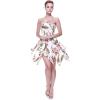 imageWomens Hawaiian Gypsy Fairy Uneven Bottom Luau Dress in Rafelsia Cream