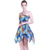 imageWomens Hawaiian Gypsy Fairy Uneven Bottom Luau Dress in Sunset PatternsBlue Sunset