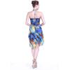 imageWomens Hawaiian Gypsy Fairy Uneven Bottom Luau Dress in Sunset PatternsBlue Sunset