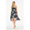 imageWomens Hawaiian Luau Halter Floral Print Halter Dress in BloomMidnight Bloom