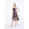 imageWomens Hawaiian Luau Halter Floral Print Halter Dress in BloomPink Black Hibiscus Vine