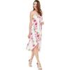 imageWomens Hawaiian Luau Halter Floral Print Halter Dress in BloomPink Hibiscus Vine