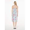imageWomens Hawaiian Luau Halter Floral Print Halter Dress in BloomPink Turquoise Hibiscus Vine