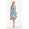 imageWomens Hawaiian Luau Halter Floral Print Halter Dress in BloomSimply Blue Palms