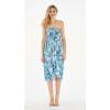 imageWomens Hawaiian Luau Halter Floral Print Halter Dress in BloomSimply Blue Palms