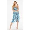 imageWomens Hawaiian Luau Halter Floral Print Halter Dress in BloomSimply Blue Palms