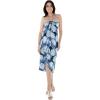imageHawaii Hangover Womens Hawaiian Luau Halter Floral Print Dress in Pacific PalmPacific Palm Navy