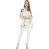 imageWomen Open Front Lightweight Kimono Tops in Pineapple GardenPineapple Garden White