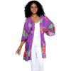 imageWomen Open Front Lightweight Kimono Tops in Pretty TropicalPretty Tropical Purple