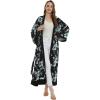 imageWomen Open Front Lightweight Maxi Kimono Dress in BloomMidnight Bloom