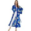 imageWomen Open Front Lightweight Maxi Kimono Dress in HibiscusHibiscus Blue