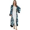 imageWomen Open Front Lightweight Maxi Kimono Dress in Orchid BreezeOrchid Breeze Navy