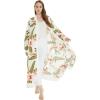 imageWomen Open Front Lightweight Maxi Kimono Dress in RefelsiaRafelsia Cream