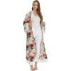 imageWomen Open Front Lightweight Maxi Kimono Dress in SunsetSunset Pastel