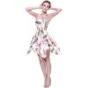 imageWomens Hawaiian Gypsy Fairy Uneven Bottom Luau Dress in Rafelsia Cream