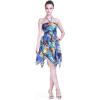 imageWomens Hawaiian Gypsy Fairy Uneven Bottom Luau Dress in Sunset PatternsBlue Sunset