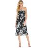 imageWomens Hawaiian Luau Halter Floral Print Halter Dress in BloomMidnight Bloom