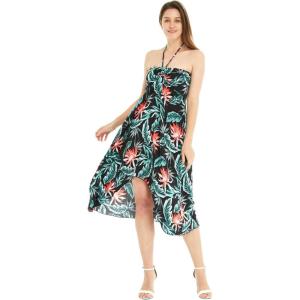 imageHawaii Hangover Womens Hawaiian Luau Halter Floral Print Dress in Wispy CereusBlooming Lily
