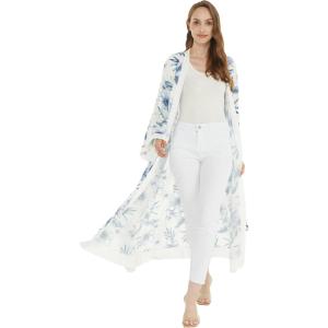 imageWomen Open Front Lightweight Maxi Kimono Dress in BloomDay Dream Bloom