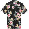 imageCouple Matching Hawaiian Luau Cruise Party Outfit Shirt Dress in Hibiscus BlueHibiscus Black