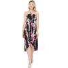 imageCouple Matching Hawaiian Luau Cruise Party Outfit Shirt Dress in Hibiscus BluePink Black Hibiscus Vine