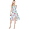 imageCouple Matching Hawaiian Luau Cruise Party Outfit Shirt Dress in Hibiscus BluePink Turquoise Hibiscus Vine