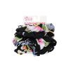imageHawaii Hangover Hair Tie Scrunchies in Sunset Neon Pastel 1 PackHibiscus Black