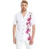 imageMatchable Couple Hawaiian Luau Men Shirt or Women Maxi Tank Dress in Watercolor OrchidWomen Red