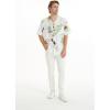 imageMatchable Couple Hawaiian Luau Shirt Smock Top Wide Legged Pants in Pineapple Garden WhiteWomen Pineapple Garden White Pants