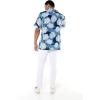 imageMatchable Couple Hawaiian Luau Shirt or VNeck Jumpsuit with Pockets in Pacific Palm NavyMen Pacific Palm Navy