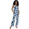 imageMatchable Couple Hawaiian Luau Shirt or VNeck Jumpsuit with Pockets in Pacific Palm NavyMen Pacific Palm Navy