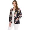 imageWomen Light Weight Rayon Casual Open Front Jacket Cardigan in HibiscusHibiscus Black