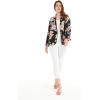 imageWomen Light Weight Rayon Casual Open Front Jacket Cardigan in HibiscusHibiscus Black
