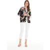 imageWomen Light Weight Rayon Casual Open Front Jacket Cardigan in HibiscusHibiscus Black