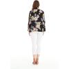 imageWomen Light Weight Rayon Casual Open Front Jacket Cardigan in HibiscusHibiscus Black