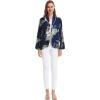 imageWomen Light Weight Rayon Casual Open Front Jacket Cardigan in Pineapple ParadisePineapple Paradise Navy